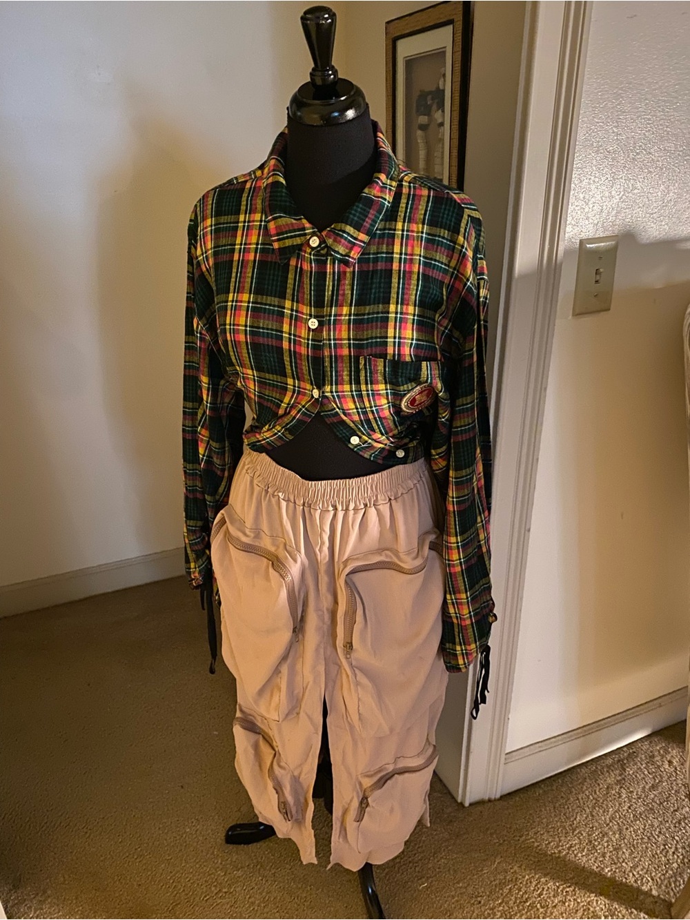 Tan Cargo Skirt
